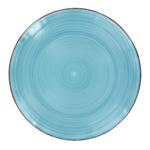 11” Aqua Blue Round China $3