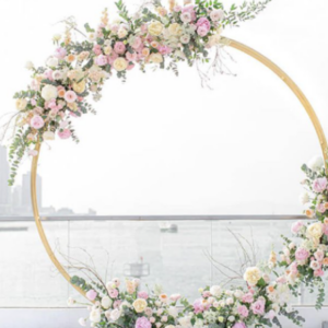 6.5ft Gold Wedding Arch Backdrop $400