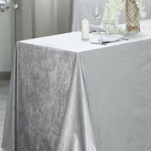 90 x 156” Velvet Silver $27
