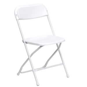 Folding White Chair $3