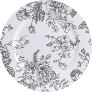 French Toile Acrylic Chocolate $2.50