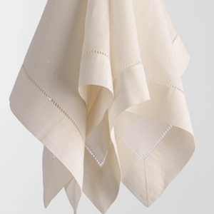 Hemstitch Ivory 20x20 $3