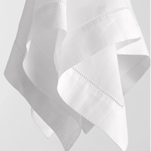 Hemstitch White 20x20 $3