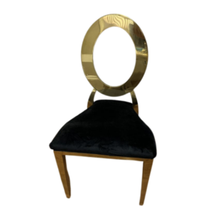 Oval Back Black Chair $14