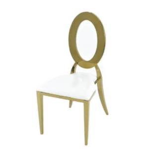 Oval Back White Chair $14